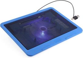 Nešiojamojo kompiuterio aušinimo padėkliukas, 14", USB, tylus, nešiojamas