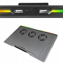 Nešiojamojo kompiuterio aušinimo stovas su RGB apšvietimu žaidėjams
