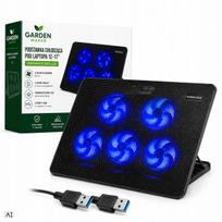 Nešiojamojo kompiuterio aušinimo padėkliukas su LED apšvietimu, USB