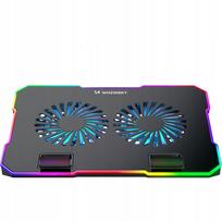Nešiojamojo kompiuterio aušinimo stovas Wozinsky, 17", RGB, USB, 2 ventiliatoriai