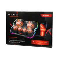 Nešiojamojo kompiuterio aušintuvų stovas su 2 RGB LED USB ventiliatoriais Vortex