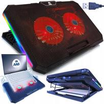 Nešiojamojo kompiuterio aušinimo stovas su USB ir RGB, 10–17