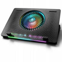 Nešiojamojo kompiuterio aušinimo stovas su 5 RGB ventiliatoriais, tylus ir galingas