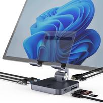 USB-C stotelė 8-in-1 su HDMI 4K, 100W PD ir kortelių skaitytuvu