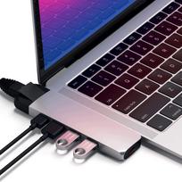USB-C koncentratorius 6-in-1 su Gigabit Ethernet, 4K HDMI, PD 100W ir kortelių skaitytuvu