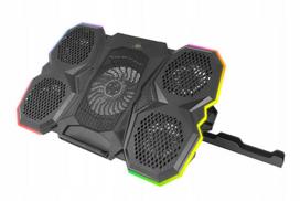 Nešiojamojo kompiuterio aušinimo stovas su RGB LED pašvietimu, žaidimams