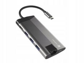 USB-C daugiafunkcis adapteris NATEC FOWLER PLUS su LAN
