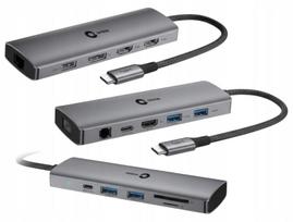 Doko stotelė HIRO, 2 USB-C jungtys, 100W, monitoriams ir įkrovimui