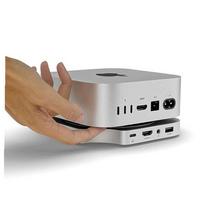 Dokas MAC MINI M4 aliuminis, HDMI 4K, SSD NVME palaikymas, silikonas, plienas