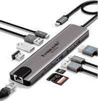 Dokavimo stotelė USB-C 10in1 su HDMI 4K 60Hz, PD 100W, Ethernet, SD ir TF lizdais