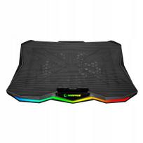 Nešiojamojo kompiuterio aušinimo stovas Rampage Showy, 15–17", RGB, reguliuojamas