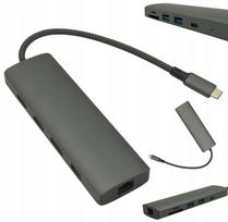 USB-C šakotuvas su PD įkrovimu, SD ir MicroSD kortelių skaitytuvu HP nešiojamiesiems kompiuteriams
