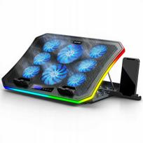 Nešiojamojo kompiuterio aušintuvas su 8 ventiliatoriais ir RGB apšvietimu