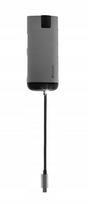 USB-C šakotuvas Verbatim 49142, 6 jungtys: 3x USB 3.0, HDMI 4K, RJ45, SD/microSD