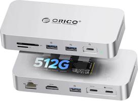 Dokavimo stotelė su USB-C, 10 jungčių, 512GB SSD, 1000MB/s, HDMI 4K