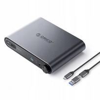 USB-C dokų stotelė Orico su M.2 NVMe/SATA disko dėklu, 3,5 mm audio, RJ45 ir HDMI