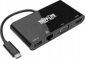 USB-C daugiafunkcis adapteris su 4K HDMI, VGA, USB-A, GbE, HDCP, U444-06N-HV4GUB