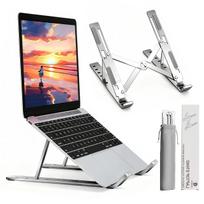 Nešiojamojo kompiuterio stovas 10–16", aliuminis, neslystantis, aušinantis, ergonomiškas