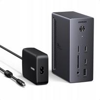 Dokavimo stotelė 3 monitoriams, 2x DisplayPort, HDMI, USB-C 100W, 10Gb/s
