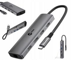 USB-C 100W šakotuvas Huawei, 2 monitoriams, įkrovimas vienu laidu