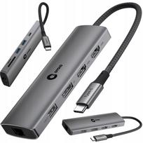 USB-C šakotuvas ASUS nešiojamam kompiuteriui, 2x HDMI 4K, DisplayPort, LAN
