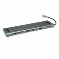 Dokavimo stotelė USB C su 4K HDMI, Mini DP, VGA ir 3 USB jungtimis