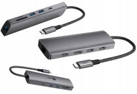 USB-C šakotuvas HP, 100W, keli prievadai, 2 monitorių įkrovimas vienu laidu