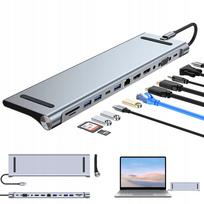 USB-C dokas MacBook, HDMI 4K, SD kortelių skaitytuvas, RJ45, 100W įkrovimas