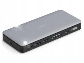 USB-C stotelė Digitus, 11 jungčių, 4K/60Hz HDMI/DP, DC 150W