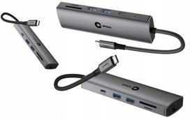 USB-C šakotuvas Fujitsu nešiojamam kompiuteriui, 2 HDMI, 4K DisplayPort, LAN