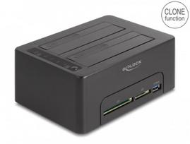 Išorinė stotelė Delock 64183, 2x HDD/SSD SATA, 2x USB