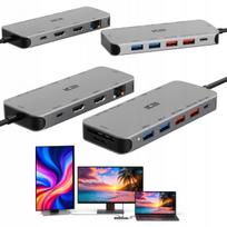USB-C prijungimo stotelė Dell nešiojamajam kompiuteriui, vaizdo išplėtimas į 2 monitorius