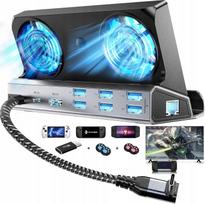 Dokavimo stotelė Steam Deck OLED / ROG Ally, 10x USB, 100W PD, HDMI 4K 60Hz