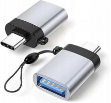 USB–Type-C OTG adapteris, USB 3.0, greitas duomenų perdavimas, sidabrinis