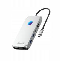 USB-C šakotuvas 12 viename: USB-A, USB-C, HDMI, VGA, microSD/SD, RJ45, 3.5 mm audio, PD 100W