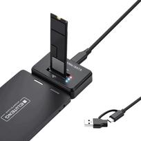 Išorinis M.2 NVMe/SATA diskų dėklas su USB-C, 10Gb/s, 2230–2280