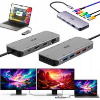 USB-C dokas TOSHIBA su 2 HDMI, PD, nešiojamam kompiuteriui, dviejų ekranų palaikymas