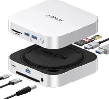 USB-C šakotuvas su dviem M.2 NVMe SSD, 40Gb/s, aliuminis, tinka Mac Mini M4
