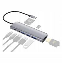 USB-C HUB stotelė su HDMI, SD, PD 100W, 4K/30Hz, 1080p/60Hz