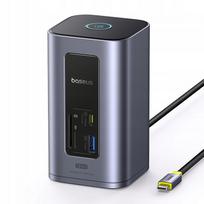 Dokavimo stotelė HUB 12-in-1 su USB-C, USB-A, HDMI, RJ45, SD, microSD, 4K 60Hz, PD, 10Gb/s