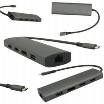 USB-C PD HIRO dokas, skirtas 2 HDMI 4K monitorių prijungimui