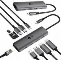 USB-C šakotuvas Gigabyte, 2 monitoriams, 100W įkrovimas