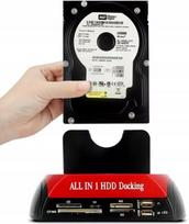 HDD/SSD prijungimo stotelė, 2,5" ir 3,5", SATA/IDE, USB 3.0, klonavimui
