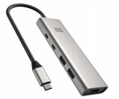 USB-C adapteris Minthouz 5in1, HDMI 4K 60Hz, PD 125W, tinka Dell, HP