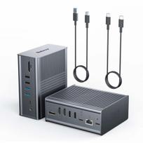 USB-C šakotuvas 16-in-1 su HDMI, 100 W įkrovimu