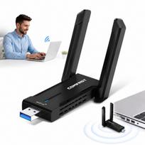 Belaidis USB tinklo adapteris su antena, 5400Mbps, 6 GHz, WPA3