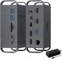 USB-C stotelė AUIMCE, 14 jungčių, skirta MacBook Pro, palaiko dviejų monitorių prijungimą
