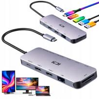 Nešiojamojo kompiuterio USB-C DELL dokinė stotelė, 2x HDMI, PD, palaiko du monitorius