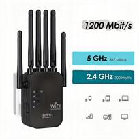 Belaidis WiFi stiprintuvas, 1200Mbps, 2.4G/5GHz, 6 antenos