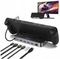 USB-C prievadų stotelė MSI CLAW, Legion Go, ASUS ROG Ally, HDMI 4K 60Hz, LAN, USB 3.0
